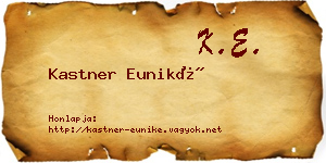 Kastner Euniké névjegykártya